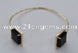 CGB869 15*15mm square agate gemstone bangles wholesale