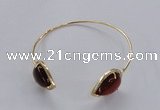 CGB875 15*20mm flat teardrop agate gemstone bangles wholesale