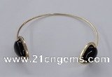 CGB876 15*20mm flat teardrop agate gemstone bangles wholesale