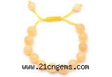 CGB8766 8mm,10mm round honey jade adjustable macrame bracelets