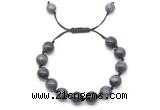 CGB8769 8mm,10mm round eagle eye adjustable macrame bracelets