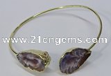 CGB882 13*18mm - 20*25mm freeform druzy agate gemstone bangles