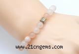 CGB8834 8mm, 10mm pink aventurine & drum hematite power beads bracelets