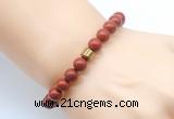 CGB8837 8mm, 10mm red jasper & drum hematite power beads bracelets