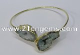 CGB885 13*18mm - 20*25mm freeform druzy agate gemstone bangles