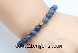 CGB8855 8mm, 10mm sodalite & drum hematite power beads bracelets