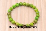 CGB8873 8mm, 10mm green sea sediment jasper, drum & rondelle hematite beaded bracelets