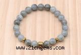 CGB8879 8mm, 10mm labradorite, drum & rondelle hematite beaded bracelets