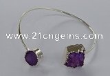 CGB889 12mm - 14*15mm freeform druzy agate gemstone bangles
