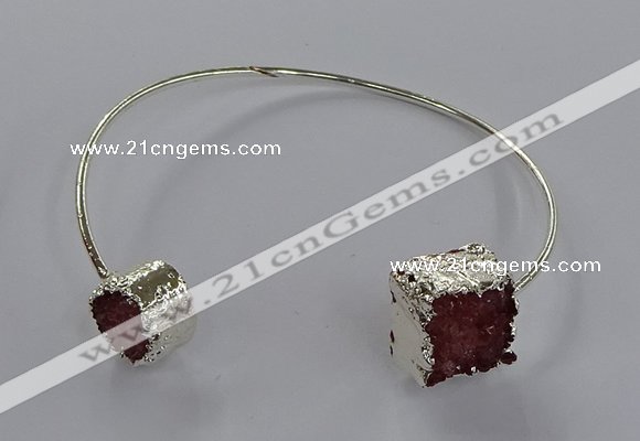 CGB890 12mm - 14*15mm freeform druzy agate gemstone bangles