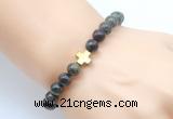 CGB8901 8mm, 10mm dragon blood jasper & cross hematite power beads bracelets