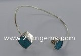 CGB891 12mm - 14*15mm freeform druzy agate gemstone bangles