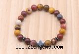 CGB8935 8mm, 10mm mookaite, cross & rondelle hematite beaded bracelets