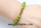CGB8963 8mm, 10mm green sea sediment jasper & rondelle hematite beaded bracelets