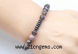 CGB8966 8mm, 10mm rhodonite & rondelle hematite beaded bracelets