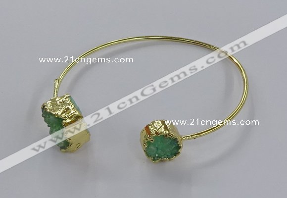 CGB899 12mm - 14*15mm freeform druzy agate gemstone bangles