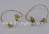 CGB902 12*16mm - 15*20mm freeform fish fossil bangles wholesale