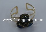 CGB912 20mm - 22mm coin druzy agate gemstone bangles wholesale