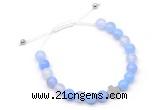 CGB9141 8mm, 10mm blue agate & cross hematite adjustable bracelets