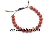 CGB9147 8mm, 10mm red jasper & cross hematite adjustable bracelets