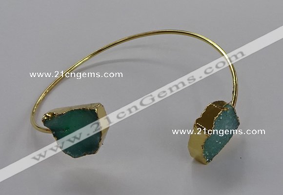 CGB922 13*18mm - 15*20mm freeform druzy agate gemstone bangles