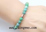 CGB9267 8mm, 10mm grass agate & drum hematite power beads bracelets