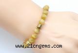 CGB9274 8mm, 10mm golden tiger eye & drum hematite power beads bracelets