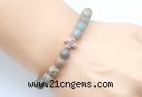 CGB9365 8mm, 10mm serpentine jasper & cross hematite power beads bracelets