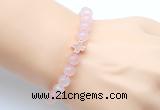 CGB9401 8mm, 10mm rose quartz & cross hematite power beads bracelets