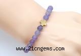 CGB9418 8mm, 10mm matte amethyst & cross hematite power beads bracelets