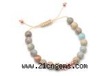 CGB9475 8mm, 10mm serpentine jasper & rondelle hematite adjustable bracelets