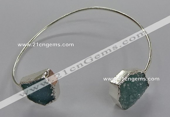 CGB952 13*18mm - 15*20mm freeform druzy agate bangles wholesale