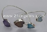 CGB965 15*15mm - 18*18mm heart druzy agate bangles wholesale