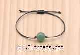 CGB9916 Fashion 12mm green aventurine adjustable bracelet jewelry