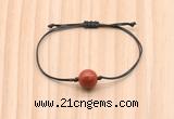 CGB9923 Fashion 12mm red jasper adjustable bracelet jewelry