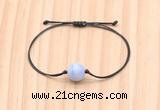 CGB9950 Fashion 12mm blue lace agate adjustable bracelet jewelry