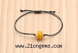 CGB9955 Fashion 12mm yellow banded agate adjustable bracelet jewelry