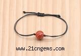 CGB9957 Fashion 12mm red banded agate adjustable bracelet jewelry