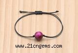 CGB9971 Fashion 12mm red tiger eye adjustable bracelet jewelry