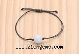 CGB9987 Fashion 12mm white moonstone adjustable bracelet jewelry