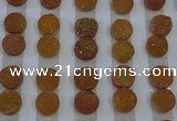 CGC101 12mm flat round druzy quartz cabochons wholesale