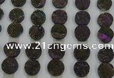 CGC123 16mm flat round druzy quartz cabochons wholesale