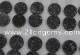 CGC131 18mm flat round druzy quartz cabochons wholesale