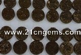 CGC141 20mm flat round druzy quartz cabochons wholesale