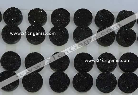 CGC143 20mm flat round druzy quartz cabochons wholesale