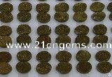 CGC167 10*14mm oval druzy quartz cabochons wholesale