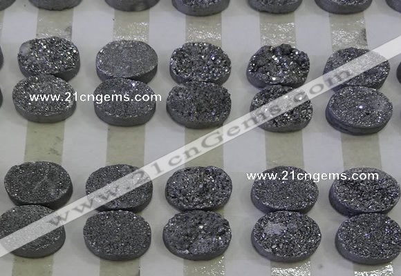 CGC184 13*18mm oval druzy quartz cabochons wholesale