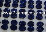 CGC191 15*20mm oval druzy quartz cabochons wholesale