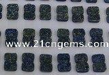 CGC201 10*14mm rectangle druzy quartz cabochons wholesale