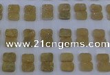 CGC203 10*14mm rectangle druzy quartz cabochons wholesale